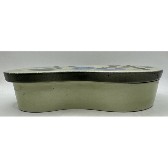 Re-Go California Pottery 1952 # 201 Cigarette Trinket Box with Lid Plums Cherrys - Picture 6 of 8